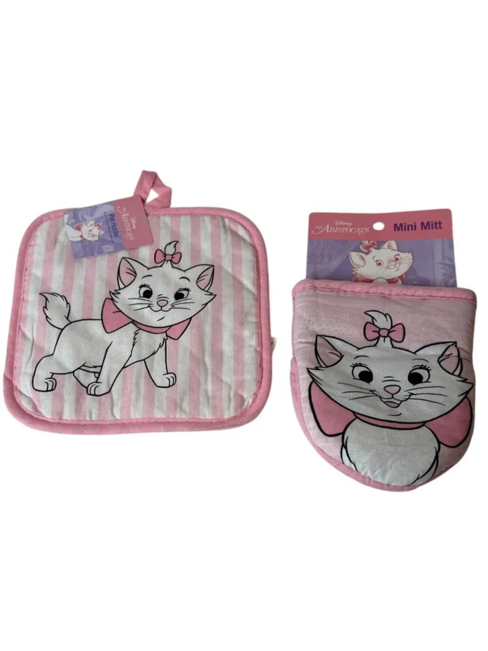 Disney Aristocats Marie Pink Pot Holder Mini Mitt Kitchen Set